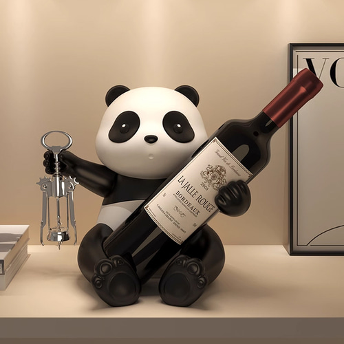 팬더 인테리어 와인잔 거치대 와인렉